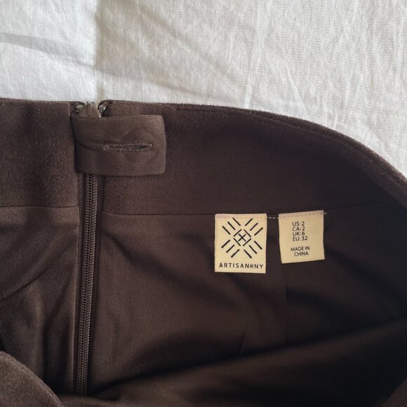 Artisan NY brown midi skirt (sz 2) - Picture 4 of 6